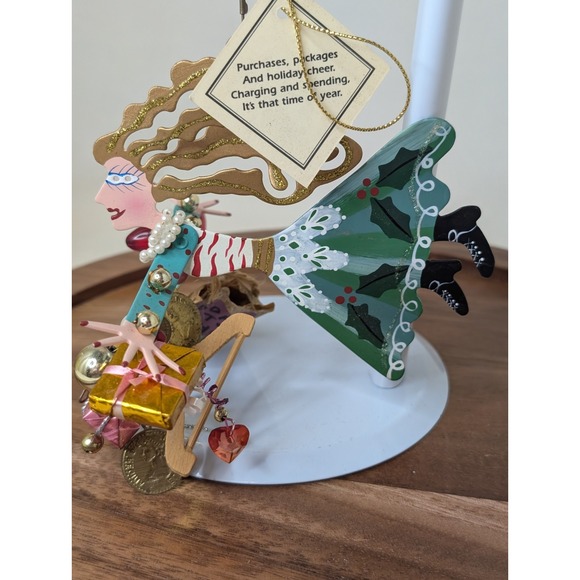 Fanciful Flights SHOP TILL YOU DROP Karen Rossi Silvestri Hanger Ornament Decor - Picture 5 of 8